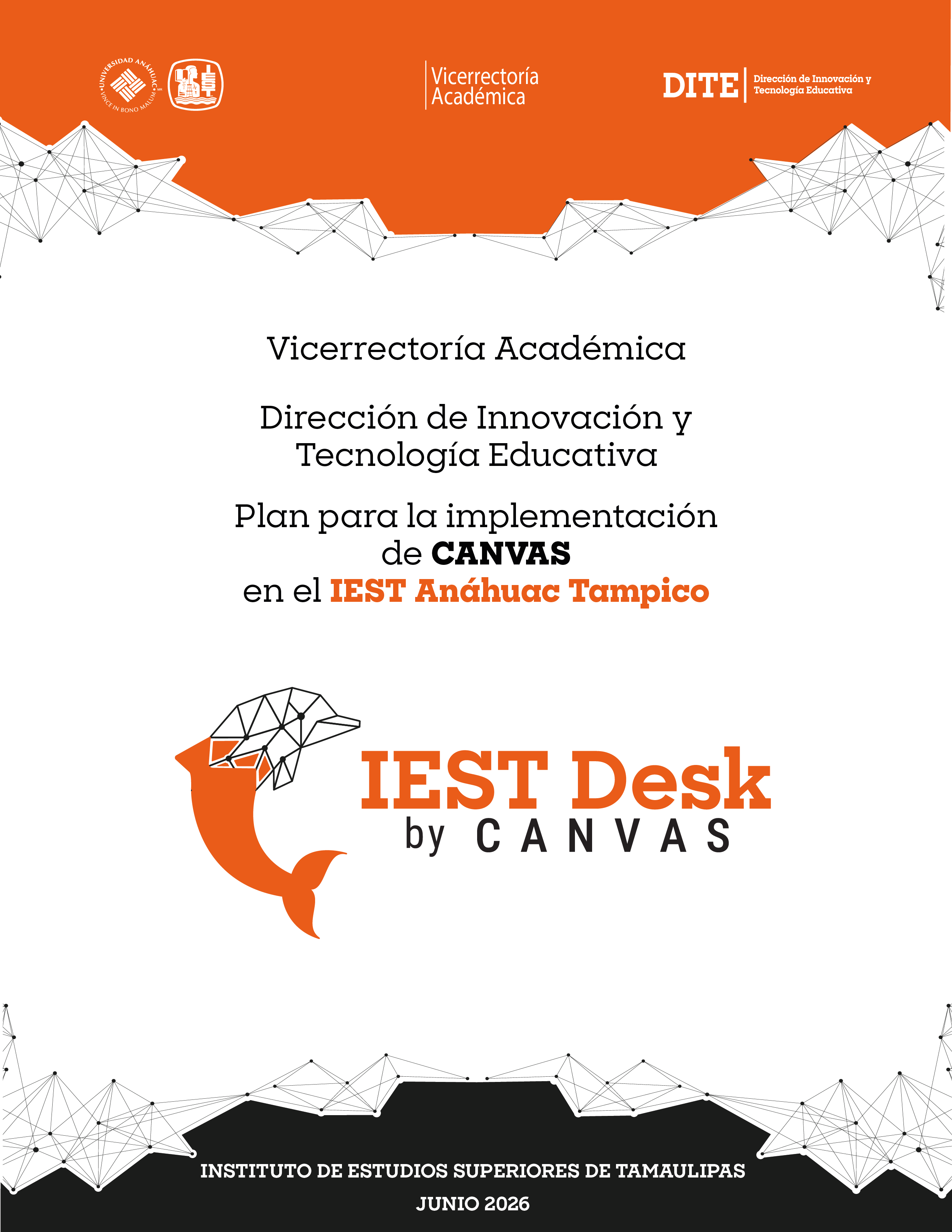 Portada del Plan para la implementación de CANVAS en el IEST Anáhuac Tampico